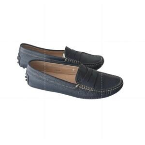 Tod’s Gommino Leather Driving Shoes Navy Blue Women’s 35.5